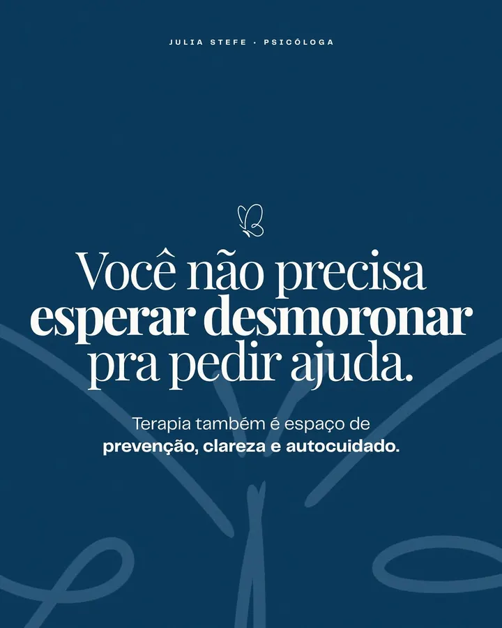 Card do Instagram: você não precisa esperar desmoronar pra pedir ajuda
